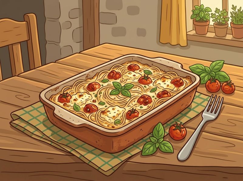 Datei:Rezept Tomaten-Feta-Nudeln aus dem Ofen.jpg